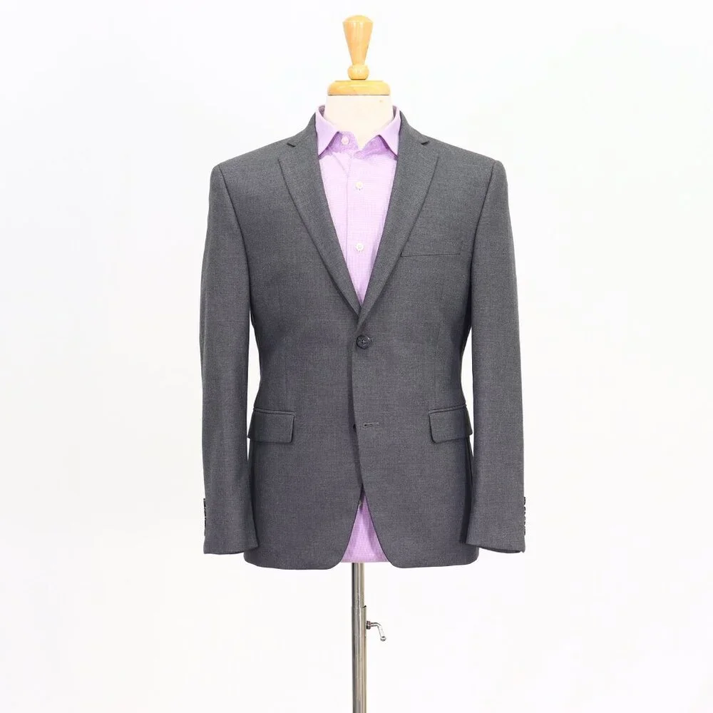 Alfani 38S Gray Blazer Sport Coat Jacket 2-Button Solid T380